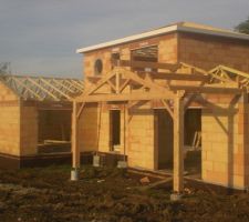Charpente en construction