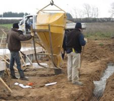 Semelles de la terrasse