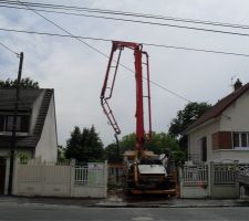 Coulage de la dalle du sous-sol.