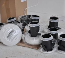 Les nouvelles bouches pour la VMC.