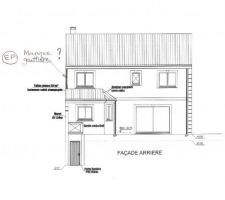 Plan de la façade arrière.