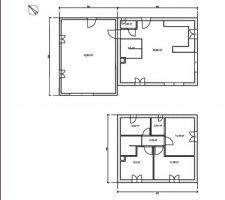 Notre plan quasi définitif de notre future maison.