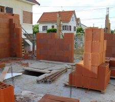 Élévations des murs du rdc.