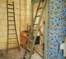 Dépose de la cloison entre piece 1 et 2