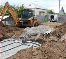 Le drain en place