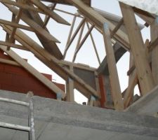 La pose de la charpente commence