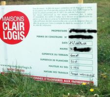 Panneau Du Permis De Construire Sur Terrain