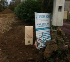 Viabilisation en eau, pose du compteur   col de cygne