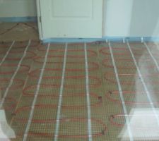 Plancher chauffant (résistance posées).