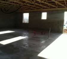 Seconde dalle coulée après réseau gaz et chauffage