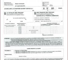 Déclaration d'ouverture de chantier
