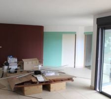 Mise en place des portes coulissantes pour notre chambre et le bureau