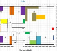 Plain pied 115.5m² habitable