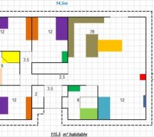 Plain pied 115.5m² habitable