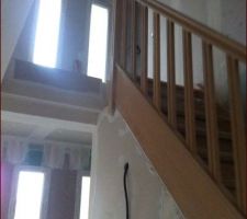 Trémie de l'escalier et escalier enfin posé!