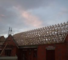 Charpente traditionnelle non aménageable de ce coté de maison