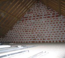 Jointage des briques à l'etage