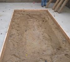 Réservation terre pour la future cave