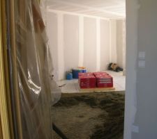 Pose &agrave; l'ancienne du carrelage...