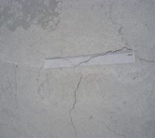Fissure sur la dalle