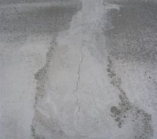 Fissure sur la dalle