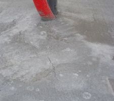 Fissure sur la dalle
