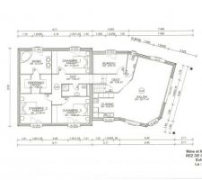 Plan des rez-inférieur et rez-supérieur (salon/séjour et habitation).