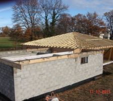 Coffrage du chainage du garage