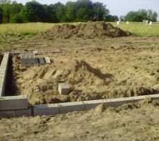 Suite des fondations cote chambre