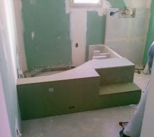 Habillage de la baignoire en cours !