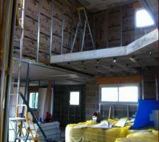 Plafond de la mezzanine fait