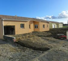 Futur chemin et début fondation muret de clôture