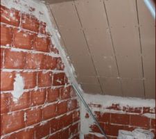 Combles cloisons en cours