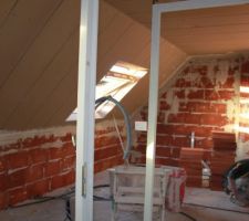 Combles cloisons en cours