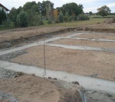 Le premier coulage de beton