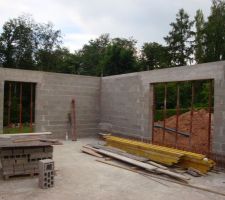 Voici l ouverture de la futur baie en galandage 2m40!!