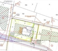 Voici le plan de masse, Maisons Oxygène nous a placé la maison comme nous le souhaitions !