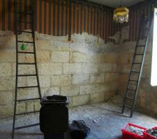 Piece 3 - Depose à 75% du platre