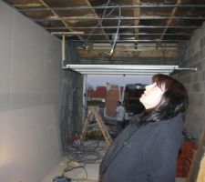 Garage avant isolation du plafond