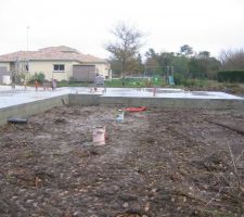 Dalle et plots terrasse