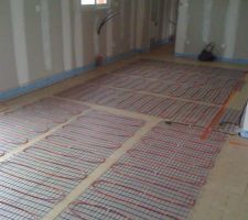 Pose du plancher chauffant électrique au rez de chaussée