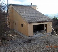 La 2ème partie de la charpente a été posée en 1 journée