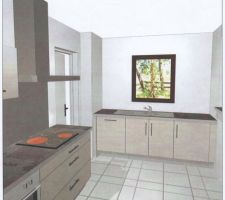 Vu depuis l'entr&eacute;e de la cuisine