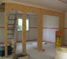 Le pare vapeur et le lattage fait par nous