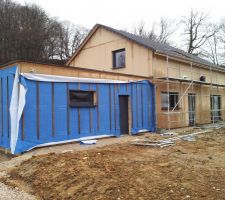 Préparation du contre-lattage pour le bardage du garage