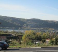 Vue coté Nord le Rhône et le sud de Saint-Vallier