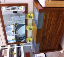VOILA LE MEUBLE ET LES VASQUE POUR NOTRE SALLE DE BAIN