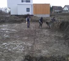 Terrassement et implantation de la maison