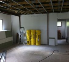 Chantier placo dans le s&eacute;jour