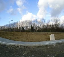 Vue Sud Ouest du terrain